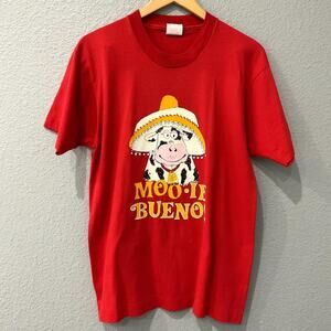 Moo ie bueno cow red t shirt